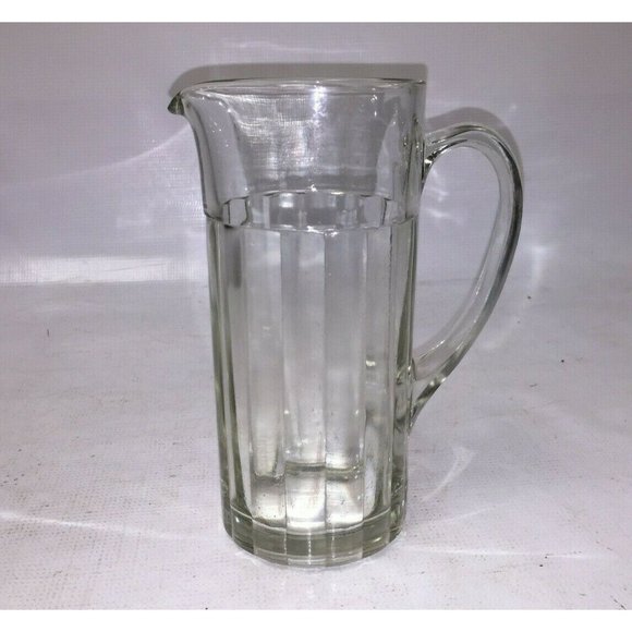 Glass Juice Pitcher - Classic Design - Partially Lined with Large Handle - Picture 3 of 5